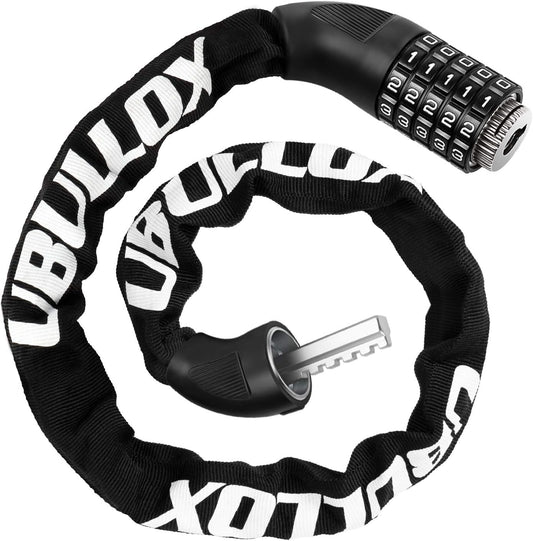 3FT/4FT Bike Chain Lock - 5-Digit Combination Anti-Theft Bicycle & Motorcycle Lock