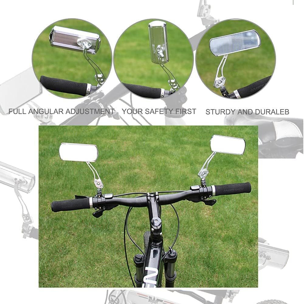 Bike Mirrors Handlebar Rearview Mirror, Bicycle Mirrors for Handlebars 2 Pack, B