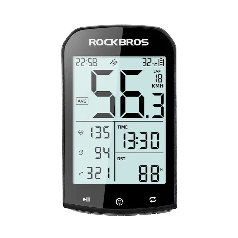 GPS Bike Computer 5.0 ANT+ Bluetooth IPX6 Waterproof Wireless Speedometer Odometer Bicycle Stopwatch Bike Accessories