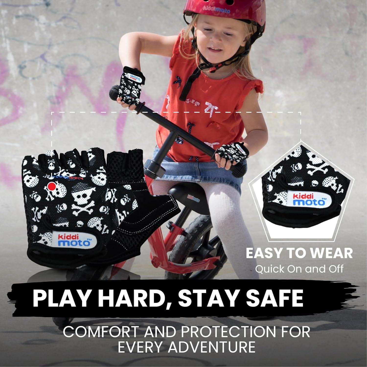 anti Slip Kids Bike Gloves for Kids Boys & Girls Best Toddler Bike Gloves Ages 2-8 Fingerless Cycling Gloves for Youth Sports like MTB, BMX Dirt Biking, Mountain Bike Riding, Skates