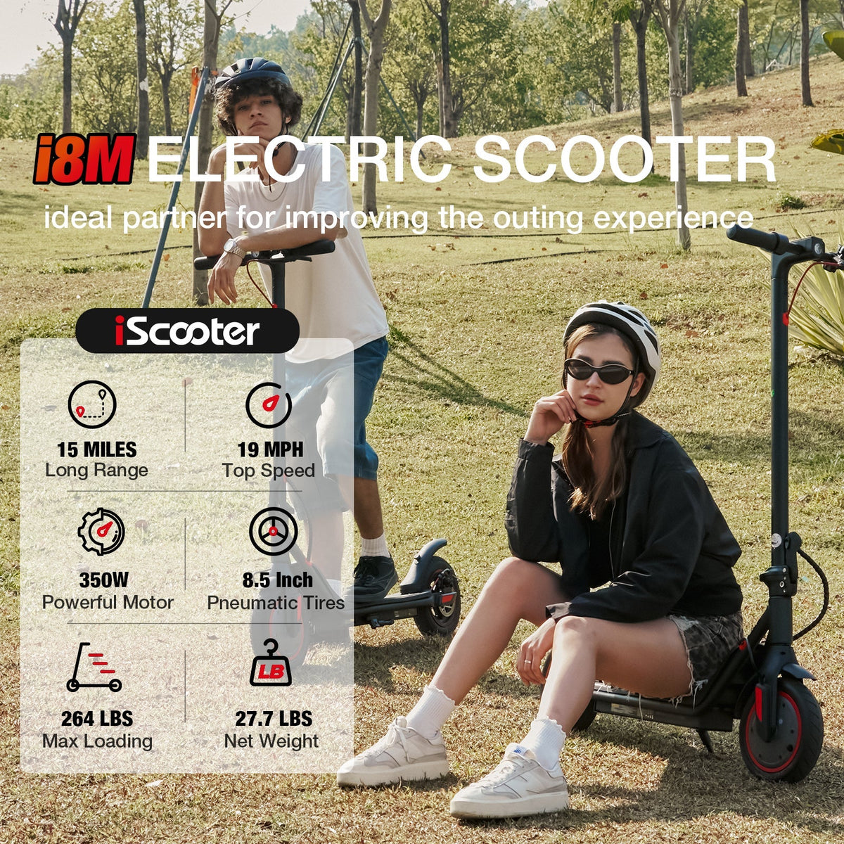 iScooter i8M Electric Scooter 15 Miles Long Range, 19 Mph Top Speed – photo 10
