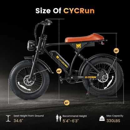 Cycrown Run Vintage Moped Ebike