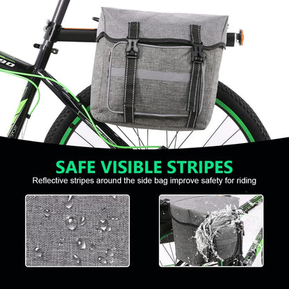 Bicycle Pannier Bag Waterproof Bike Rear Rack Bag Portable Bike Seat Carrier Bag Road Bike Storage Bag