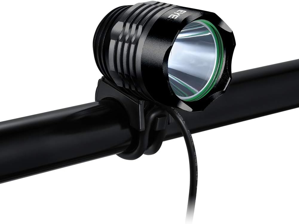 -2400 Lumens(1200Lmx2) Mountain Bike Headlight Bike Light -Rechargeable 8.4V ABS Waterproof Battey Pack-Free USB Biketaillight Bonus -NO Tool Required