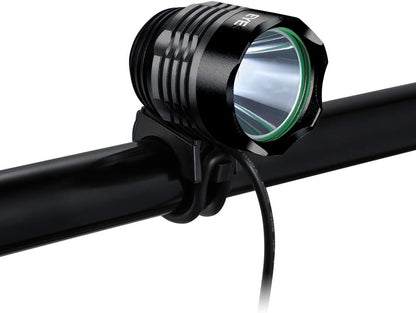 -2400 Lumens(1200Lmx2) Mountain Bike Headlight Bike Light -Rechargeable 8.4V ABS Waterproof Battey Pack-Free USB Biketaillight Bonus -NO Tool Required