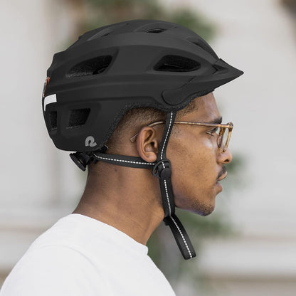 Lennon Bike Helmet with LED Safety Light Adjustable Dial & Removable Visor