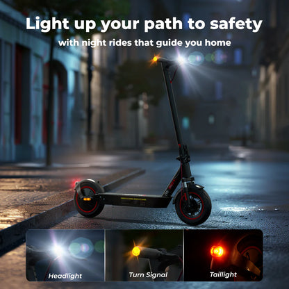 iScooter i10Plus 800W Motor E Scooter Foldable with 10" Pneumatic Tires