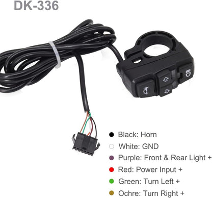 TSNature 36V/48V e-bike light kit with horn and turn signals – photo 5