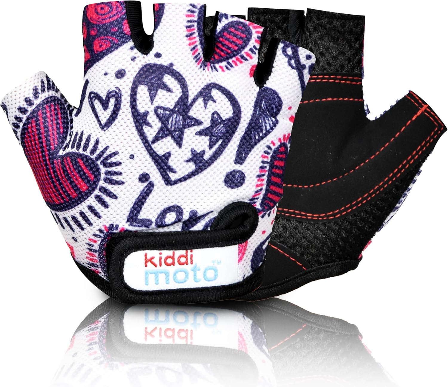 anti Slip Kids Bike Gloves for Kids Boys & Girls Best Toddler Bike Gloves Ages 2-8 Fingerless Cycling Gloves for Youth Sports like MTB, BMX Dirt Biking, Mountain Bike Riding, Skates