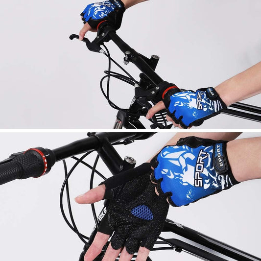Cycling Gloves for Women Men, Half Finger Bike Gloves, Road Bicycle Gloves, Shock-Absorbing Anti-Slip Breathable Motorcycle Mountain Bike Gloves for Men Women Adults