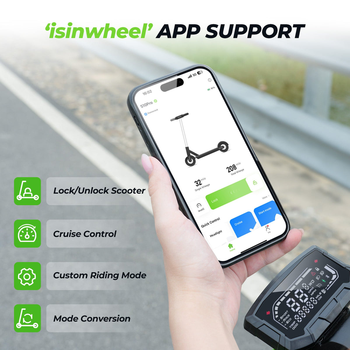isinwheel S10Pro 800W Commuting Electric Scooter – photo 7