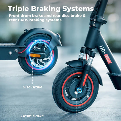 iScooter i10Plus 800W Motor E Scooter Foldable with 10" Pneumatic Tires