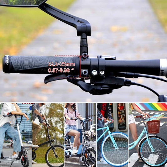New Bike Mirror Blast-Resistant Adjustable Bike Rearview Mirror with Large Lens,Mtb Bicycle Mirrors for Handlebars (Left Side)