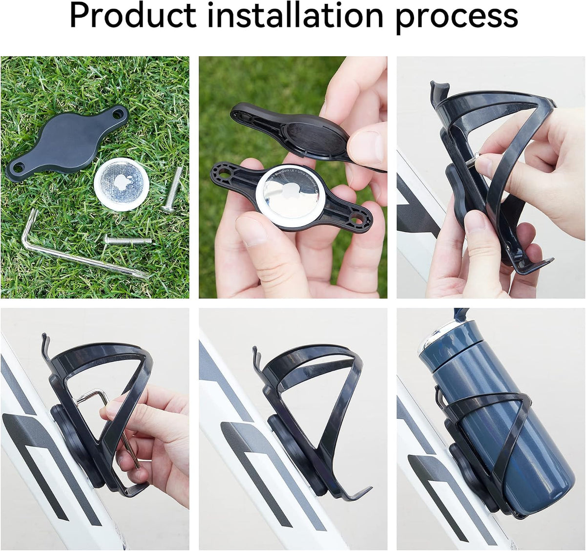 DLENP hidden AirTag bike mount under bottle cage – photo 6