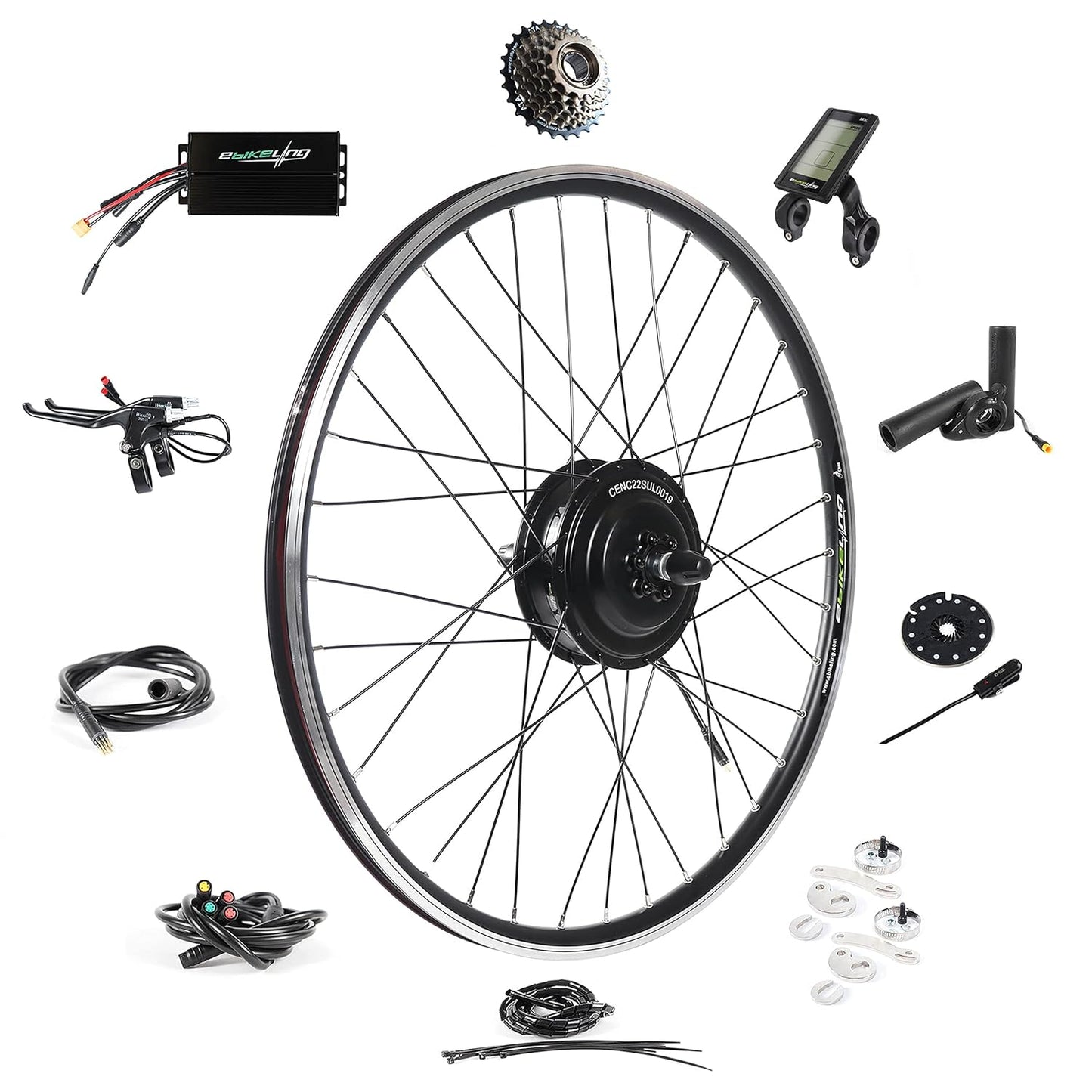 48V Front Hub Motor E-Bike Conversion Kit – 500W / 750W / 1200W / 1500W (700C Wheel)