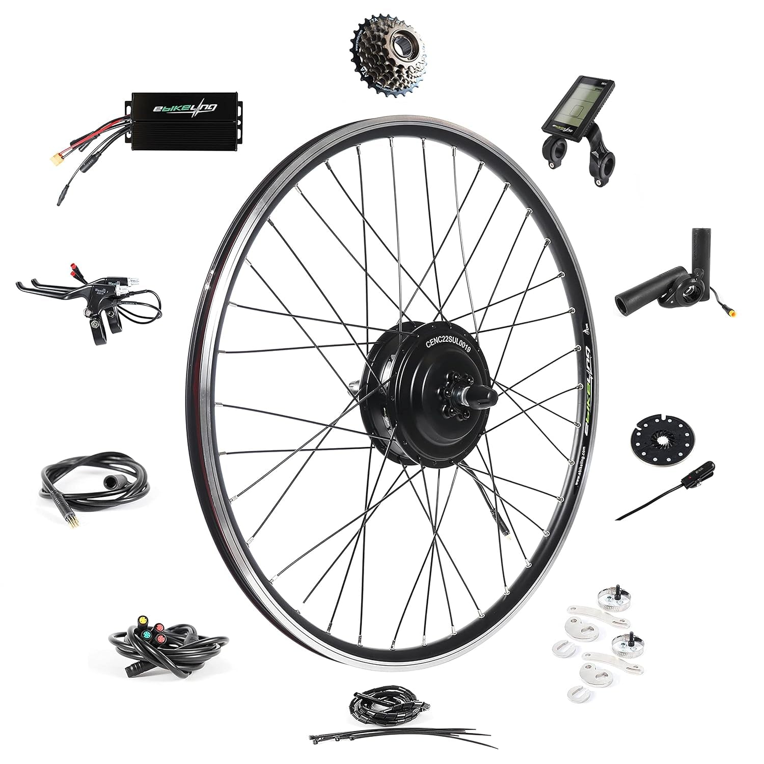 48V Front Hub Motor E-Bike Conversion Kit – 500W / 750W / 1200W / 1500W (700C Wheel)