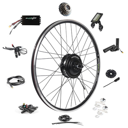 48V Front Hub Motor E-Bike Conversion Kit – 500W / 750W / 1200W / 1500W (700C Wheel)