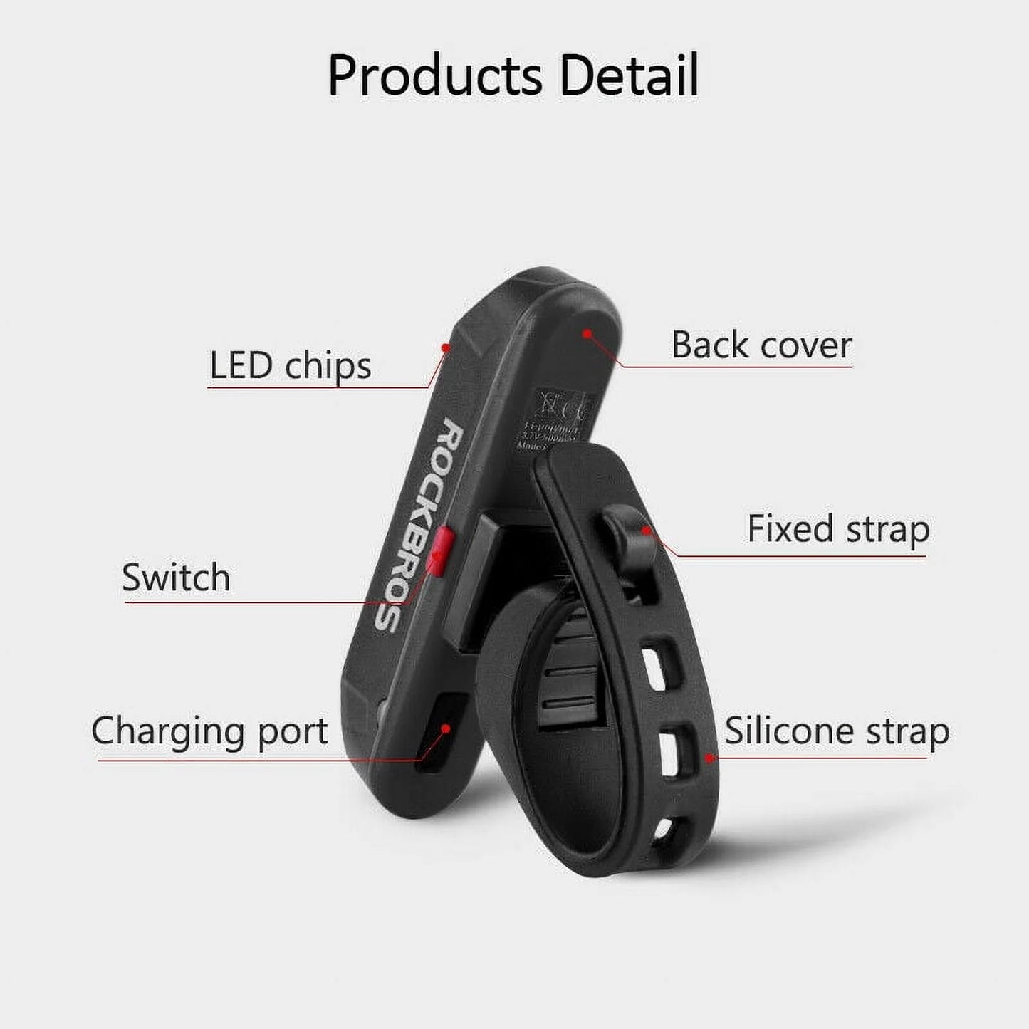 Bike Tail Light Waterproof LED USB Bicycle Safety 3-Colors Rear Light