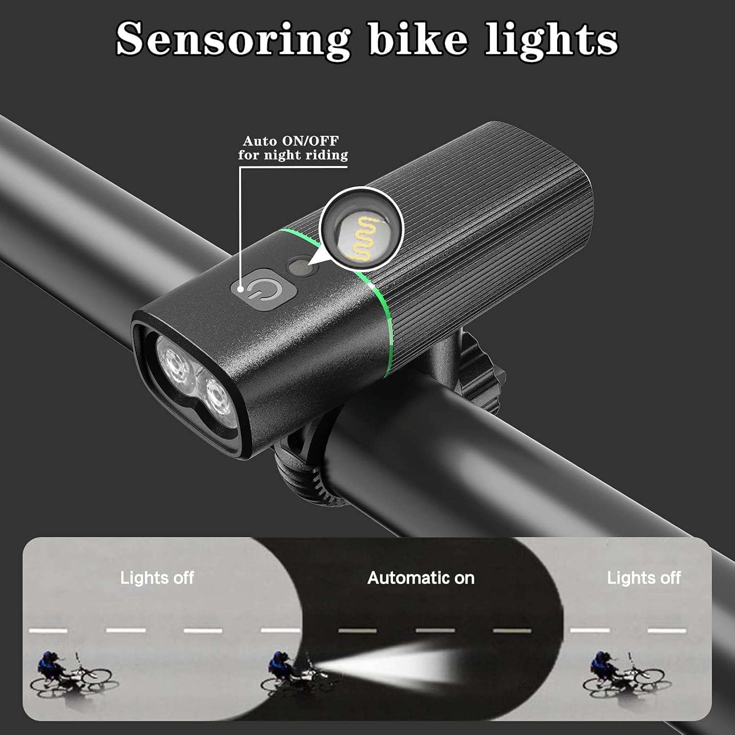 Bike Lights Front and Back, USB Rechargeable Bike Light Set Bike Headlight Tail Light for Night Riding Cycling