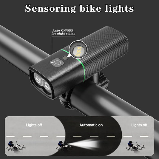 Bike Lights Front and Back, USB Rechargeable Bike Light Set Bike Headlight Tail Light for Night Riding Cycling