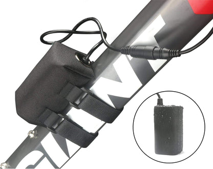 -2400 Lumens(1200Lmx2) Mountain Bike Headlight Bike Light -Rechargeable 8.4V ABS Waterproof Battey Pack-Free USB Biketaillight Bonus -NO Tool Required