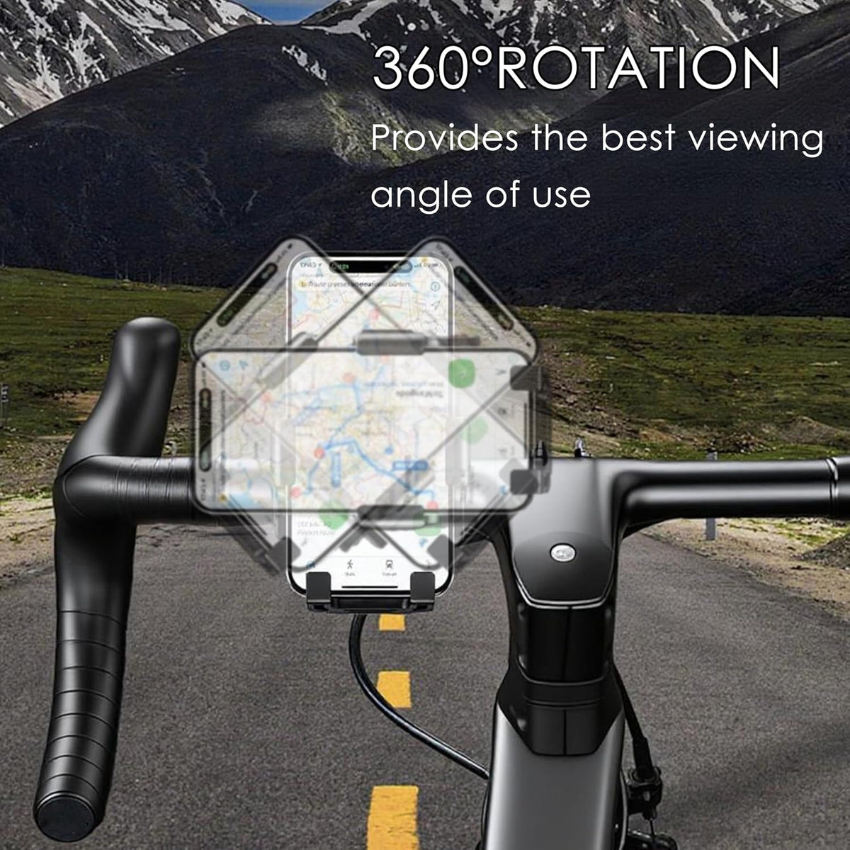 YTDSUP shockproof bike phone holder on handlebar – photo 3