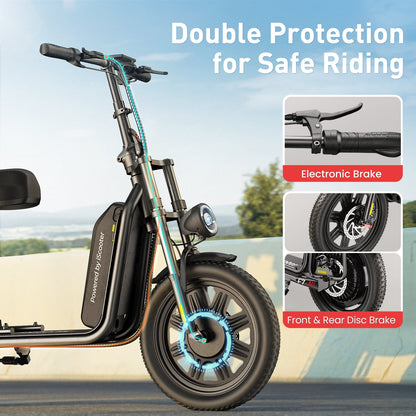 iScooter F7 Electric Scooter 1000W with Seat 28 MPH & 45 Miles – photo 7