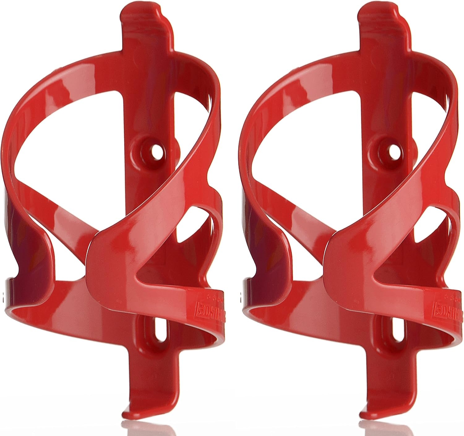 Bike Water Bottle Holder & Bottle Combo – 2-Pack 22 Oz Sports Squeeze Bottles with Pull Top Cap & Easy-Install Bike Cage – Made in USA –  Brand
