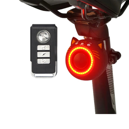 Bicycle Alarm Waterproof USB Charging Burglar Taillight Remote Control Motorcycle Alarm Security Protection 110Db