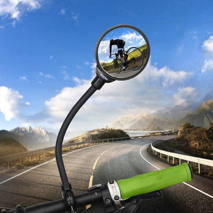 Bike Mirror Handlebar Mount HD Bike Rear View Mirror Bicycle Mirrors for Handlebars Adjustable Rotatable Bike Mirrors Ride Safely (A-2 Pcs Black Long Mirror)