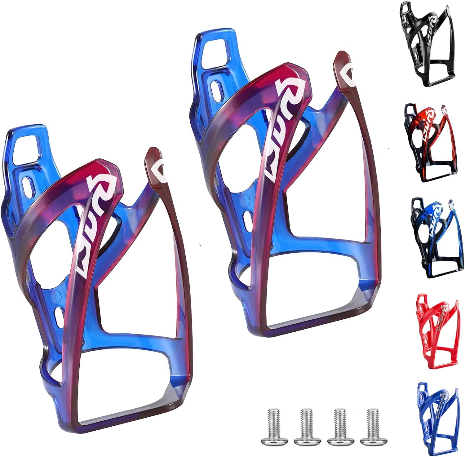 Bike Water Bottle Cage Ultra-Light Bicycle Bottle Holder Universal Bike Cup Holder Rack for Bicycle, Cycling, MTB, Road/Mountain Bikes 2 Pack - Black