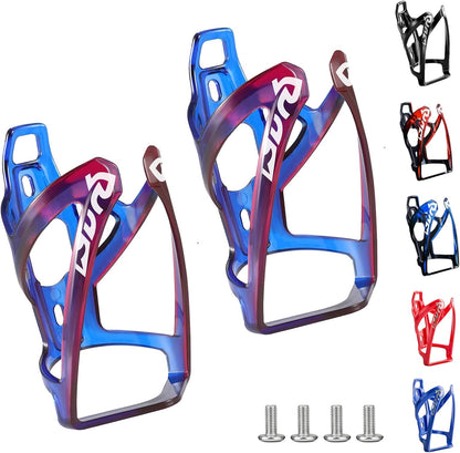 Bike Water Bottle Cage Ultra-Light Bicycle Bottle Holder Universal Bike Cup Holder Rack for Bicycle, Cycling, MTB, Road/Mountain Bikes 2 Pack - Black