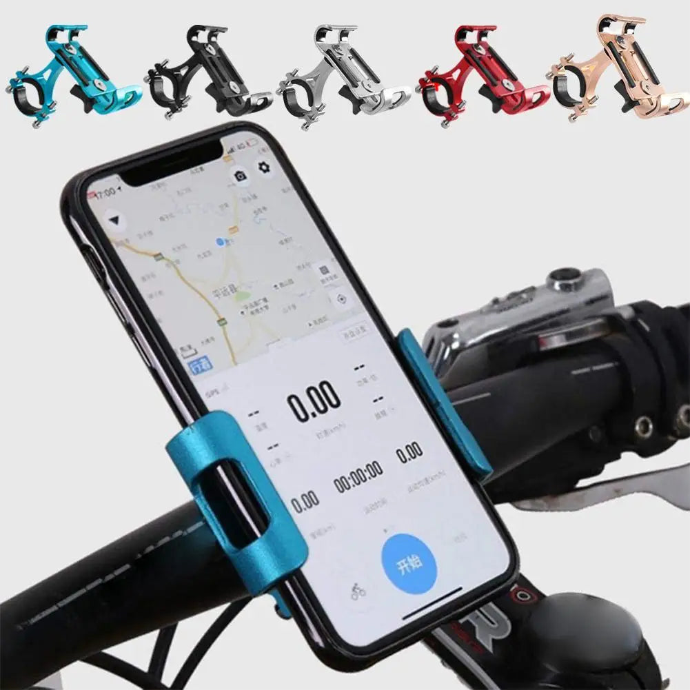 360° Aluminum Bike Phone Holder Bike Motorcycle Stand Bicycle Cell Phone Holder Handlebar Mount Cell Smart Phone Stand Accessory