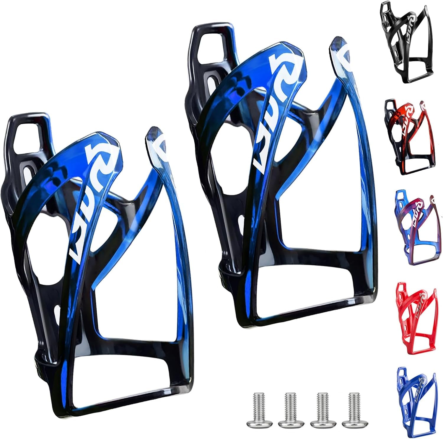 Bike Water Bottle Cage Ultra-Light Bicycle Bottle Holder Universal Bike Cup Holder Rack for Bicycle, Cycling, MTB, Road/Mountain Bikes 2 Pack - Black
