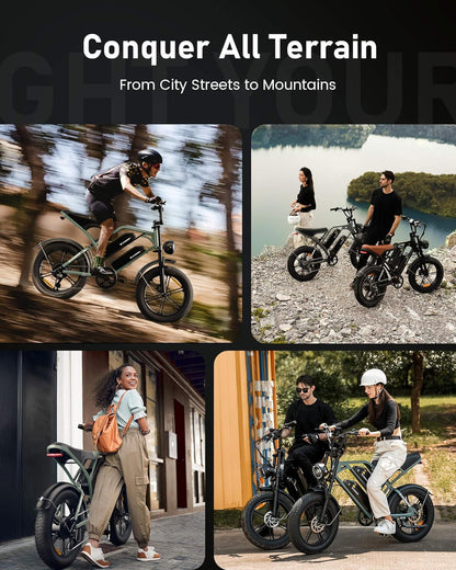 Cycrown Hunter Moped-Style Dual Battery Ebike