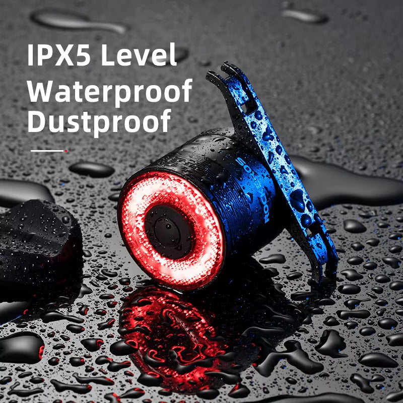 Smart Brake Bicycle Tail Light MTB Road Seatpost Saddle Bike Rear Light Waterproof USB Charging Cycling Taillight