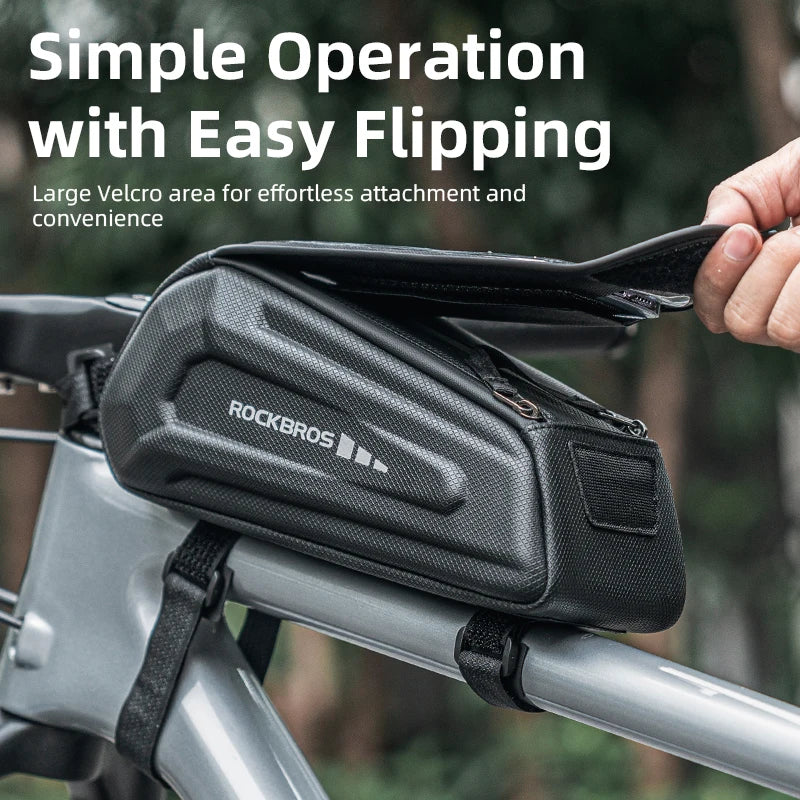 Bike Bag 1.7L Phone Bag Waterproof Front Frame Cycling Bag Touch Screen Case Holder Hard Shell Bike Bag Mtb Accessories