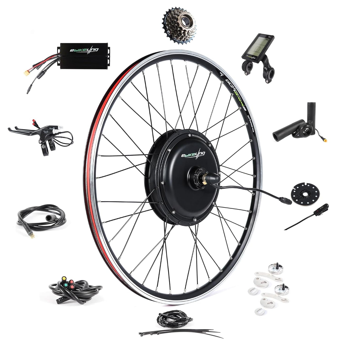 48V Front Hub Motor E-Bike Conversion Kit – 500W / 750W / 1200W / 1500W (700C Wheel)