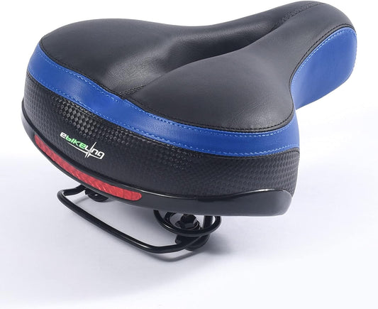 Bike Seat Dual Shock Absorbing Soft Comfortable Padded Bicycle Seat Cushion for Men Women Comfort - Memory Foam Universal Fit Bike Saddle for Exercise Outdoor Mountain Bikes