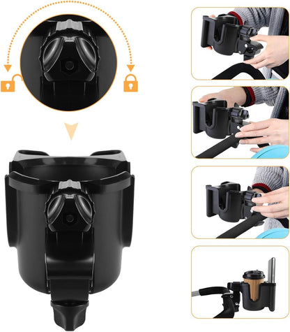 Universal Cup Bottle Phone Holder for Wheelchair Stroller Walker Bike Scooter