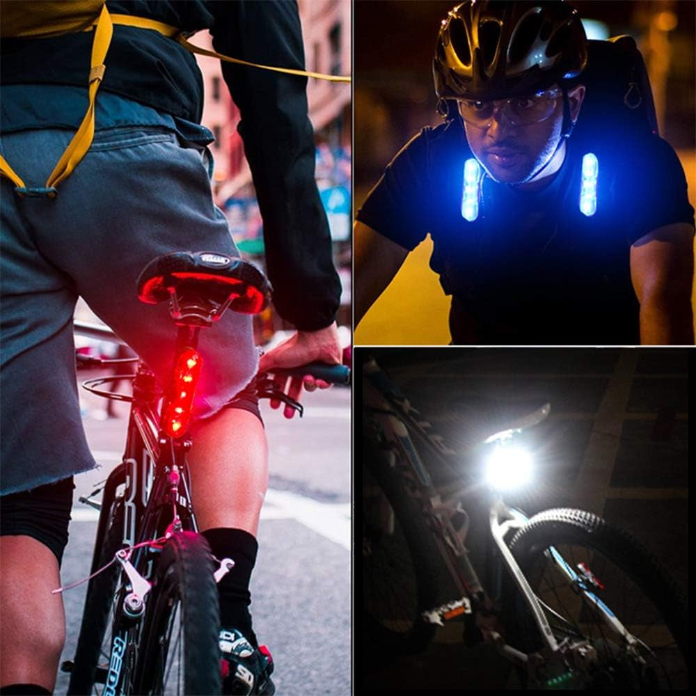 Rear Bike Tail Light 2 Pack, USB Rechargeable Bright LED Bicycle Taillight with 4 Lighting Modes Waterproof Bike Light Flashing Light