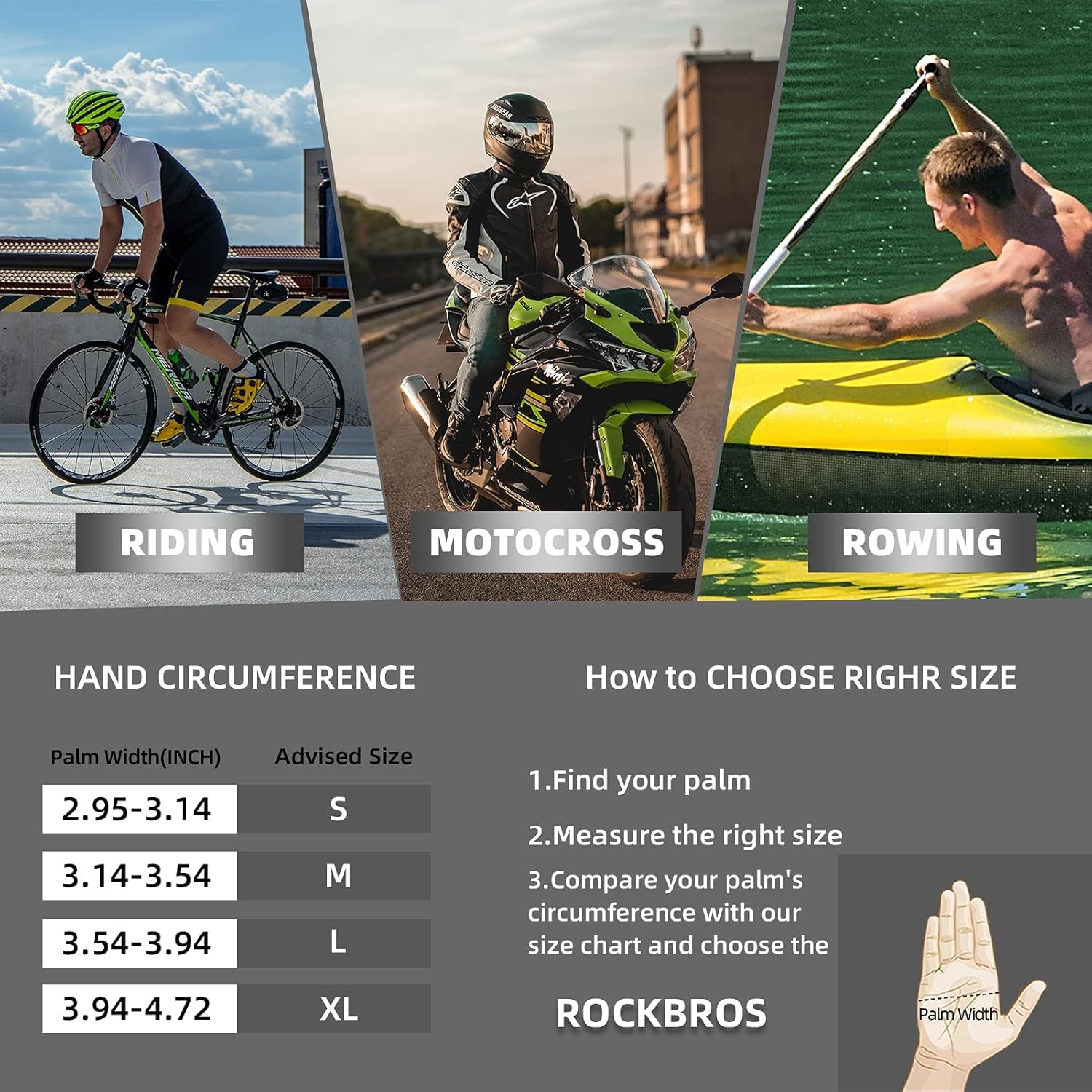 Cycling Gloves - Half Finger MTB & Road Biking Gloves for Men & Women - Absorbing Gel Pad, Anti-Slip, Breathable