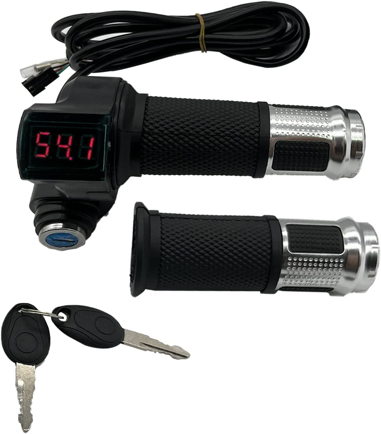 1 Pair Ebike Throttle Grip, Universal Electric Bicycle Scooter Twist Handlebar W