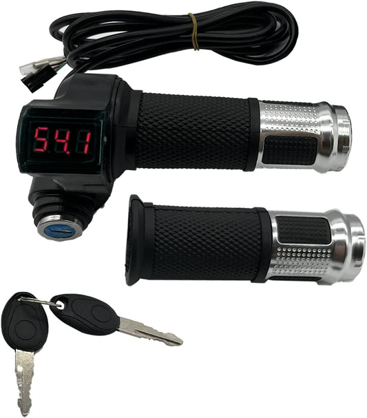 1 Pair Ebike Throttle Grip, Universal Electric Bicycle Scooter Twist Handlebar W