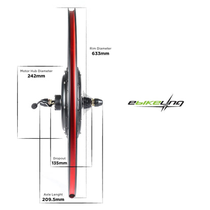 48V Front Hub Motor E-Bike Conversion Kit – 500W / 750W / 1200W / 1500W (700C Wheel)
