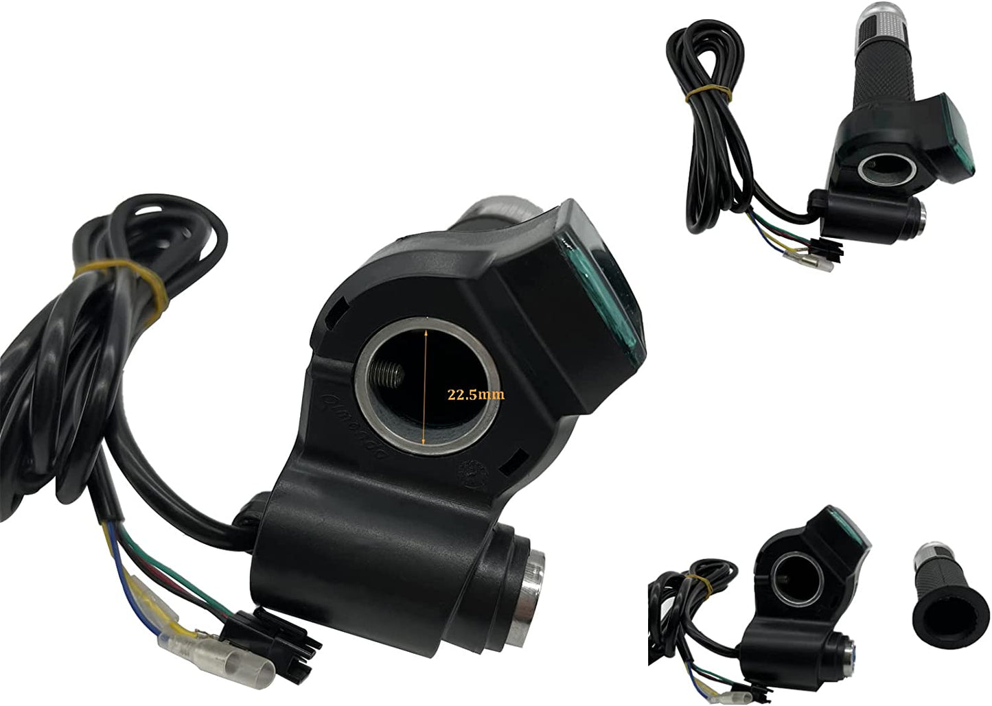 1 Pair Ebike Throttle Grip, Universal Electric Bicycle Scooter Twist Handlebar W