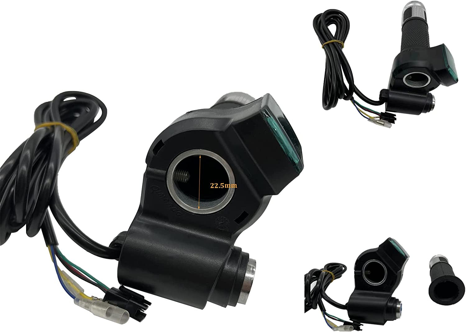 1 Pair Ebike Throttle Grip, Universal Electric Bicycle Scooter Twist Handlebar W