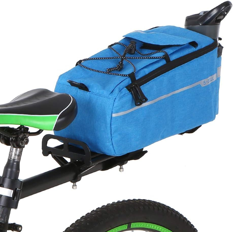 Bike Panniers Bike Trunk Bag Insulated Bag for Warm/Cool Items, Bicycle Rear Rack Storage Luggage Bicycle Seat Multifunctional Insulated Trunk Cooler Bag Shoulder Bag 11.4 6.3 6.7In