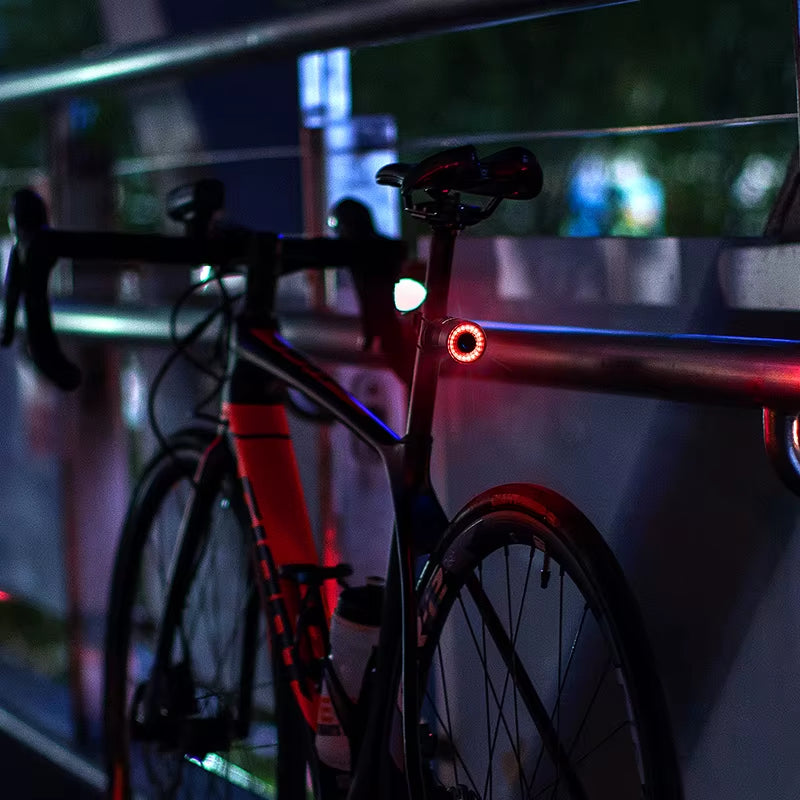 Smart Brake Bicycle Tail Light MTB Road Seatpost Saddle Bike Rear Light Waterproof USB Charging Cycling Taillight