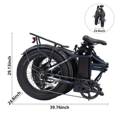 E-FAT-MN Electric Bike – 500W Foldable Fat Tire Commuter eBike